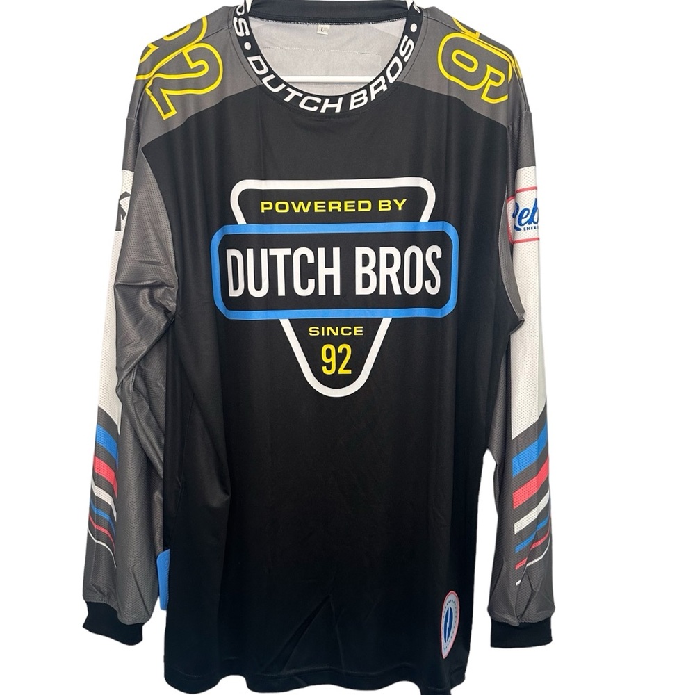 Dutch Bros XS Dry Fit Material Black Jersey RARE DB 1992 Rebel